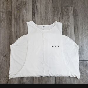 NVGTN White Muscle Tee Relaxed Boxy Style
